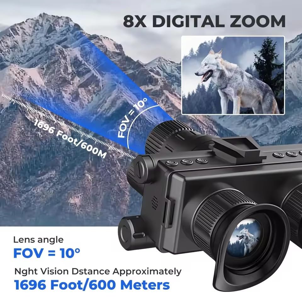 Gafas de Visión Nocturna con Zoom Digital 8x y Pantalla OLED miniatura 3