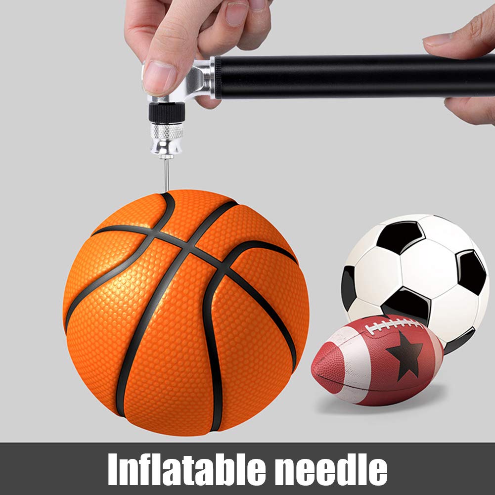 Aguja de bomba de bola infladora de acero inoxidable para inflar pelotas deportivas, fútbol, baloncesto, fútbol, rugby, netball, voleibol, balonmano, pelotas de waterpolo