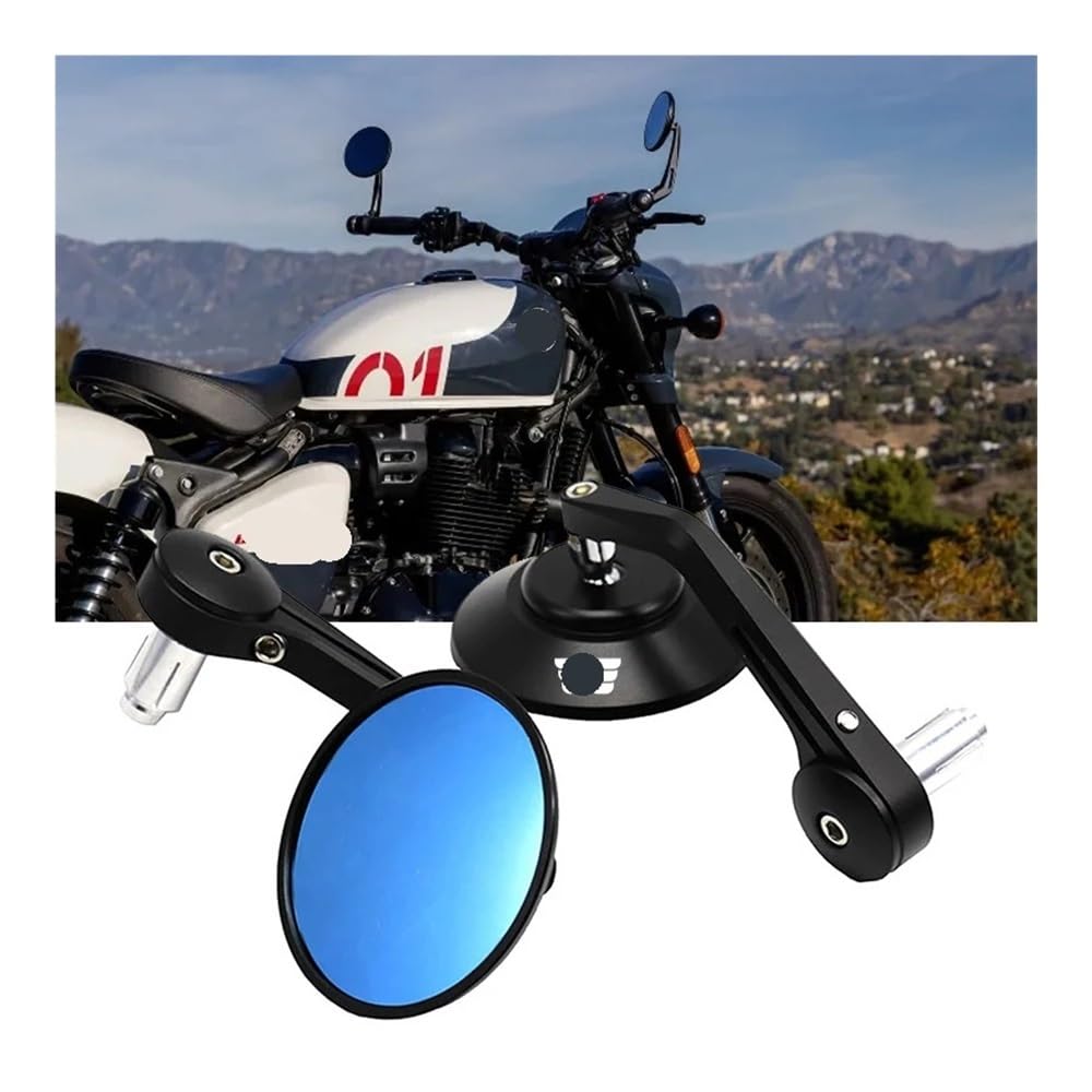 Rétroviseurs D'extrémité De Barre De Moto pour R&oyal Enfield MeteorClassic 350 500 Interceptor 650 CNC, Pointe De Guidon Rétro Rétroviseurs Moto