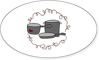 CafePress Cooking Pots Sticker Sticker (Oval 50 pk)