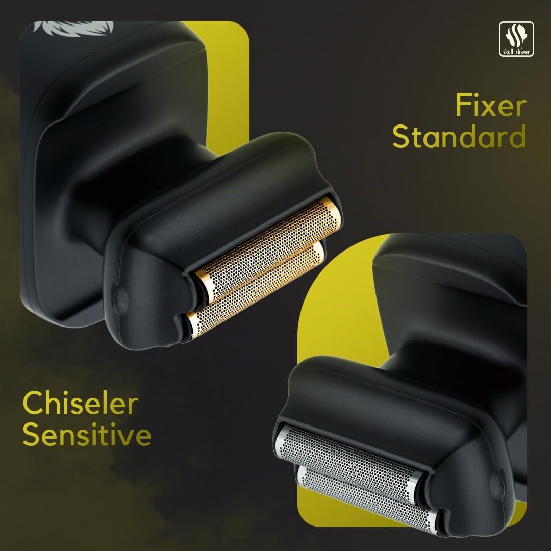 Skull Shaver One Lion PRO Rasoio per il Viso per Uomo - Rasoio Elettrico con Doppia Lamina Scalata, Oro | Rasoio Elettrico con Doppia Lamina Scalata, Per Uomo