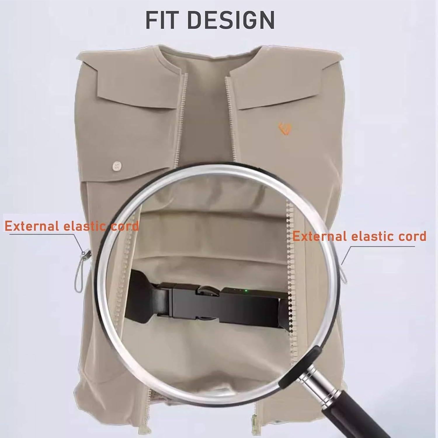 Gilet airbag Anti Chute Smart Airbag Veste,APP Suivi Sport & Surveillance Distante,Protection Complète,pour Personnes Âgées Indoor Extérieur Utilisation Malekhaki-L
