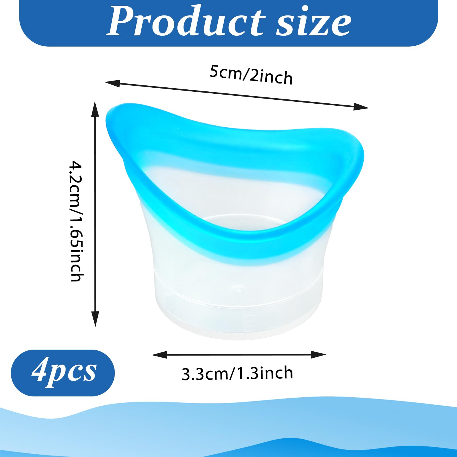 4 Pezzi 10ml Silicone Occhio Tazza Risciacquare Bagno Morbido Ricaricabile Vasca Da Bagno Portatile Strumento di Pulizia Occhi Calma Stanco, Rosa