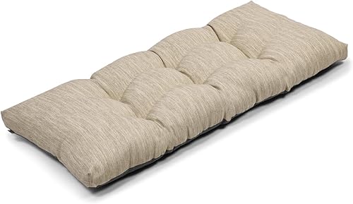 baibu Almohadilla de banco clásica de 36 pulgadas de color sólido con lazos, almohada de banco rectangular súper suave para interiores y exteriores
