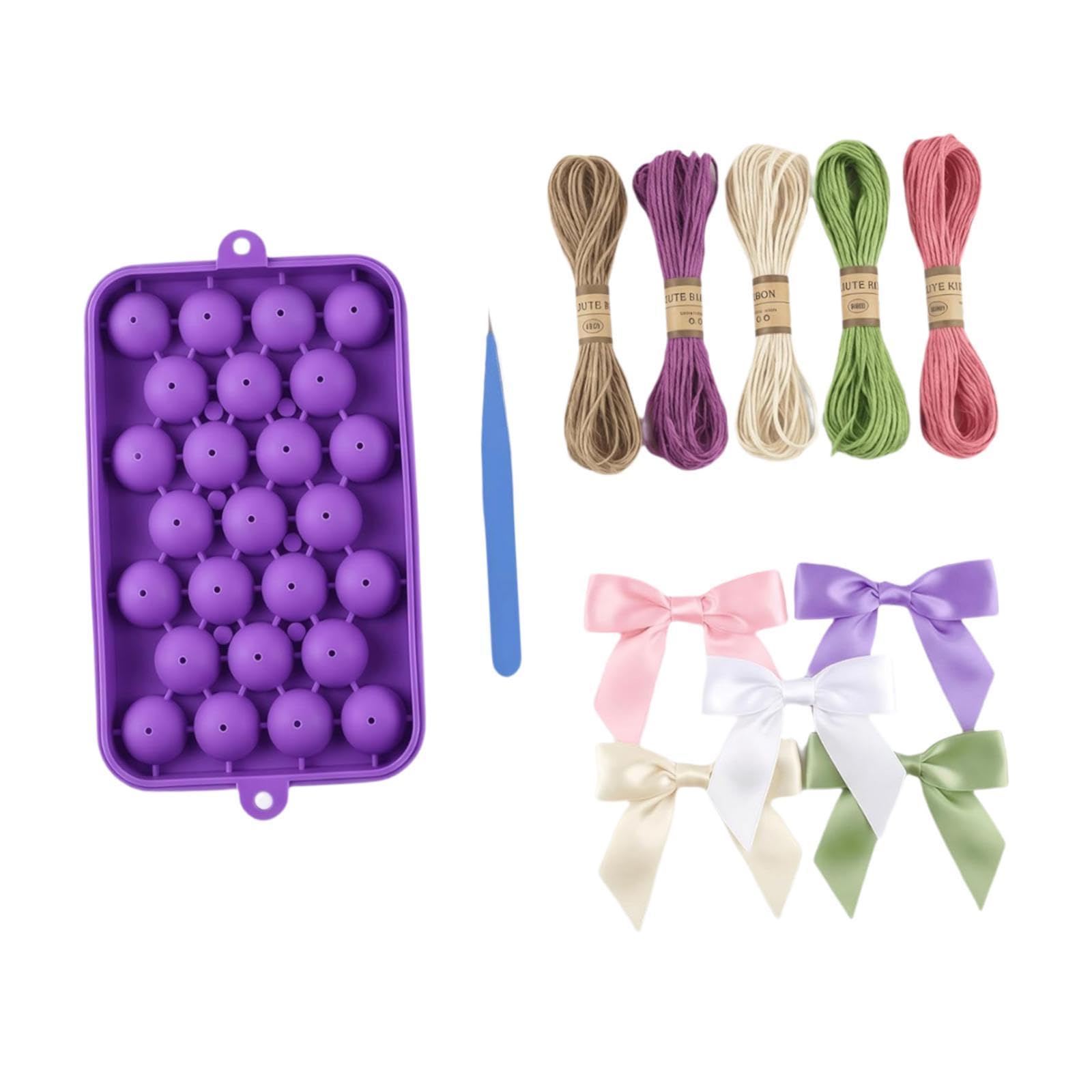 Ojiva® Silicone DIY Soap Making Kit Grape Soap Mould for Soap Home | Premium MaterialsFlexible Silicone Mould Ensures Effortless Release Of Your Soaps Without Sticking. The Jute Twine And Bows-image-49
