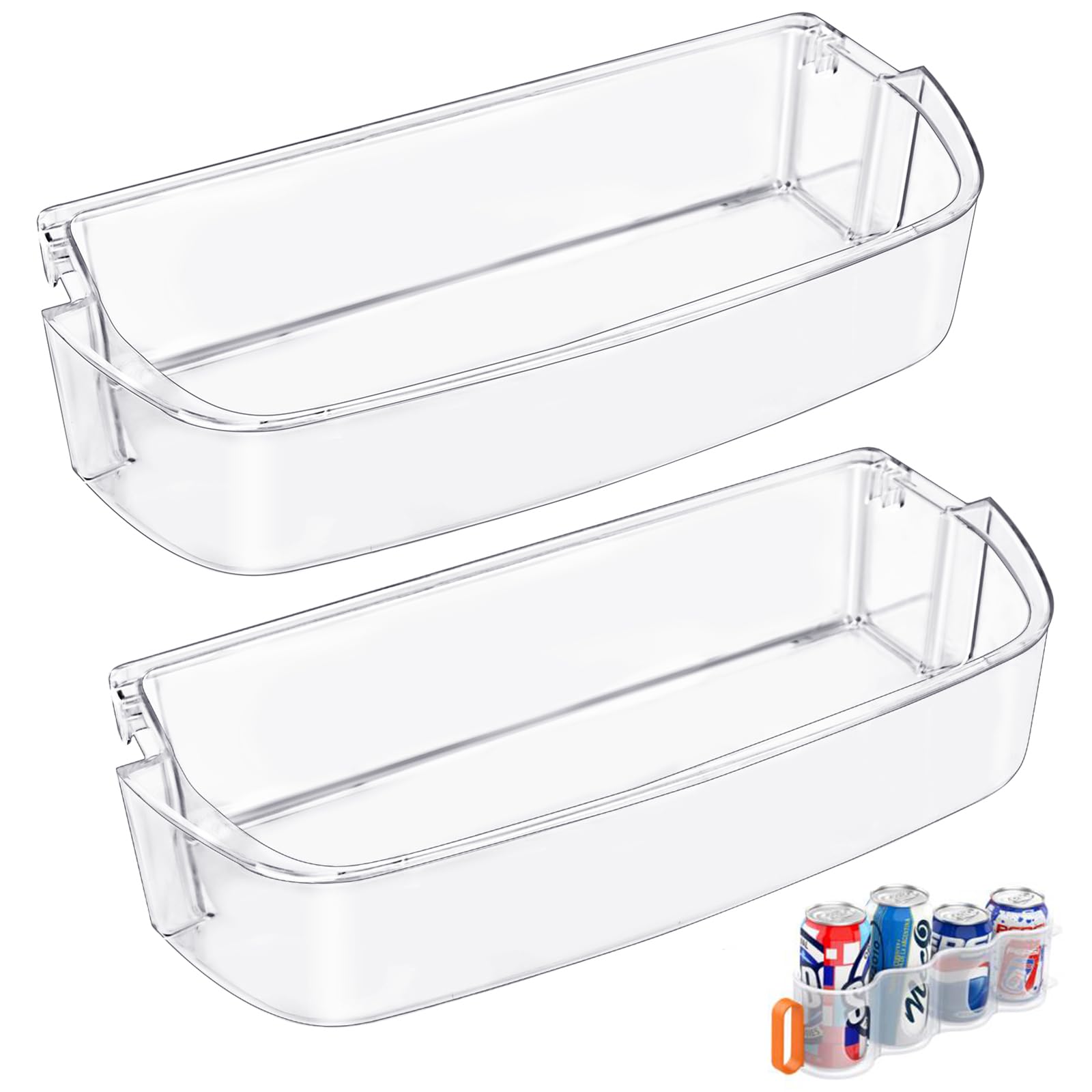 [2 PACK]UPGRADED WPW10710203 Refrigerator Door Bin Compatible With Kenmore Whirlpool Refrigerator Door Shelf Parts W10710203 W10451871 Whirlpool Fridge Door Shelf Replacement WRS571CIHZ01 WRS588FIHZ00