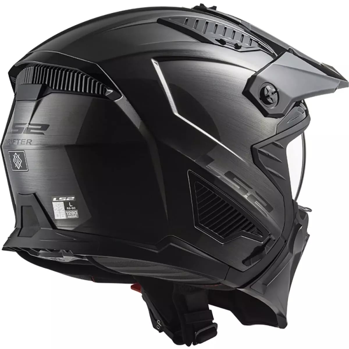 LS2, Casco jet modular moto DRIFTER Jeans titanium 2206, XL