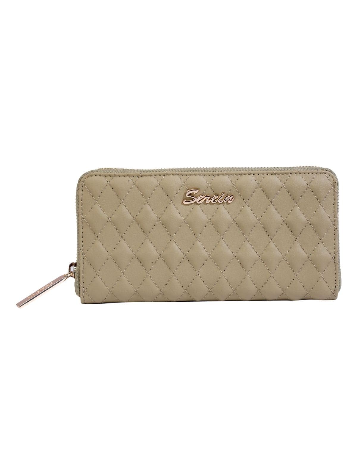 SEREIN® Women's Vegan Wallet | Vegan Leather Fashion Long Wallet | Maroon