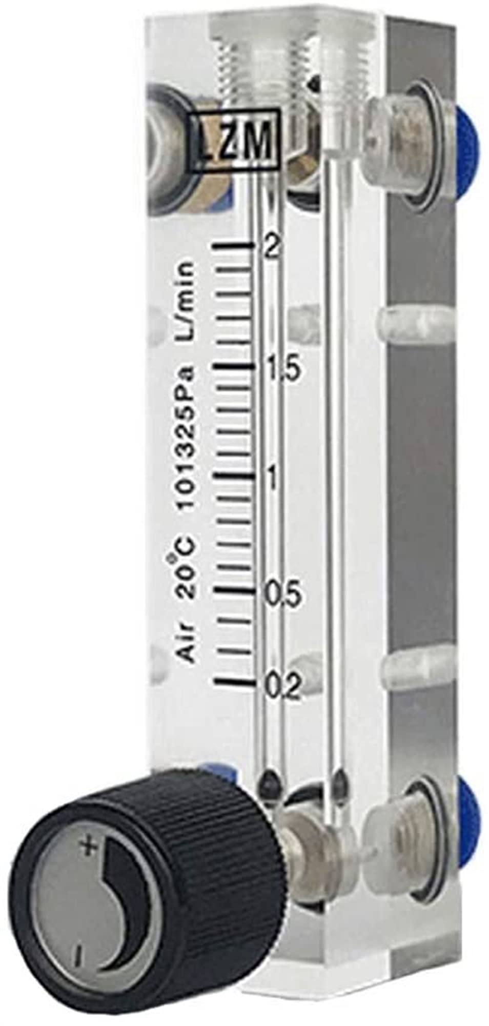 ZAIEDWater Treatment 0.2-2.0GPM 1-7LPM Panel Type Flow Meter Adjustable Water Flow Meter Tool and Adjustable Knob LZM-4T