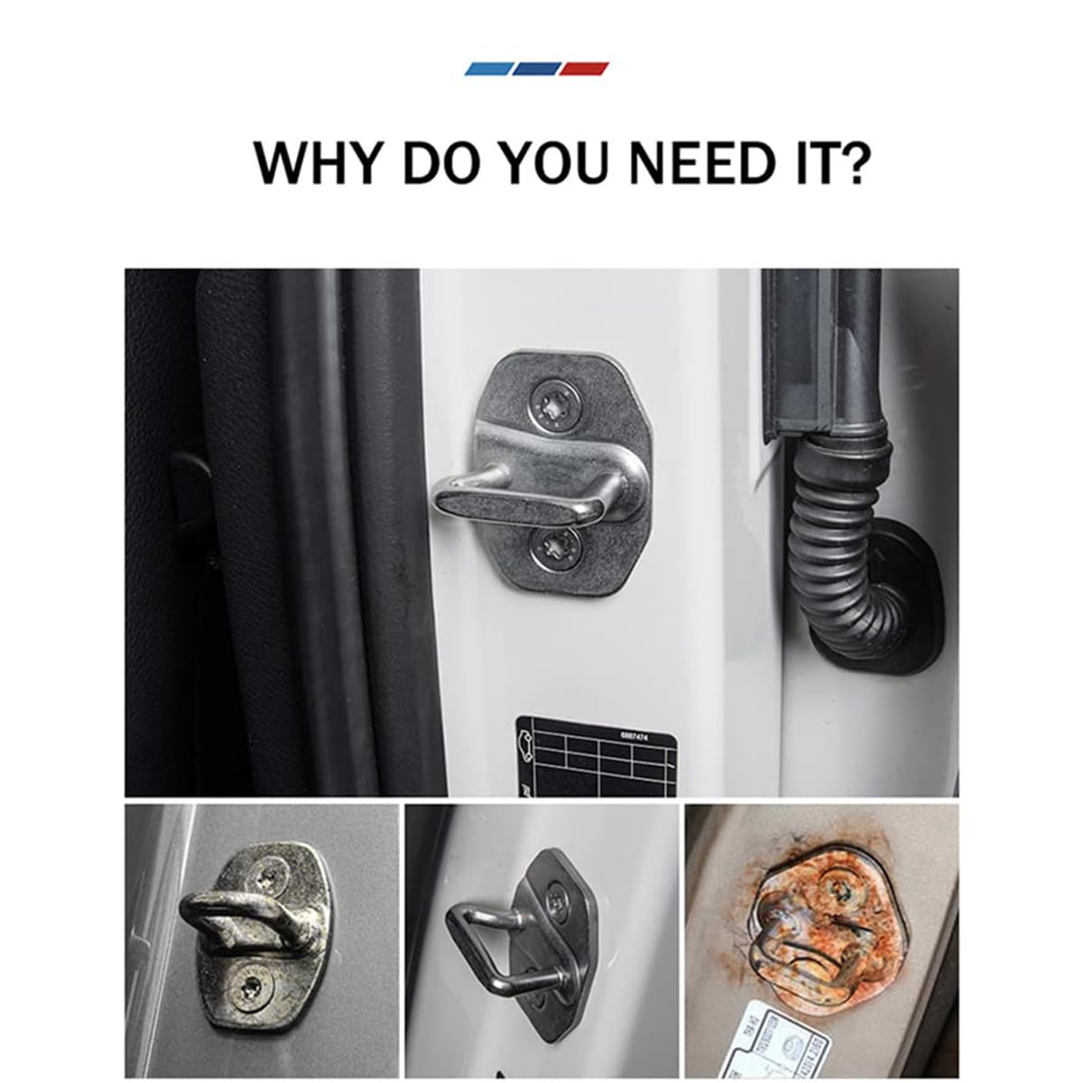 4 Pièces-ensemble De Couvercle De Serrure De Porte De Voiture