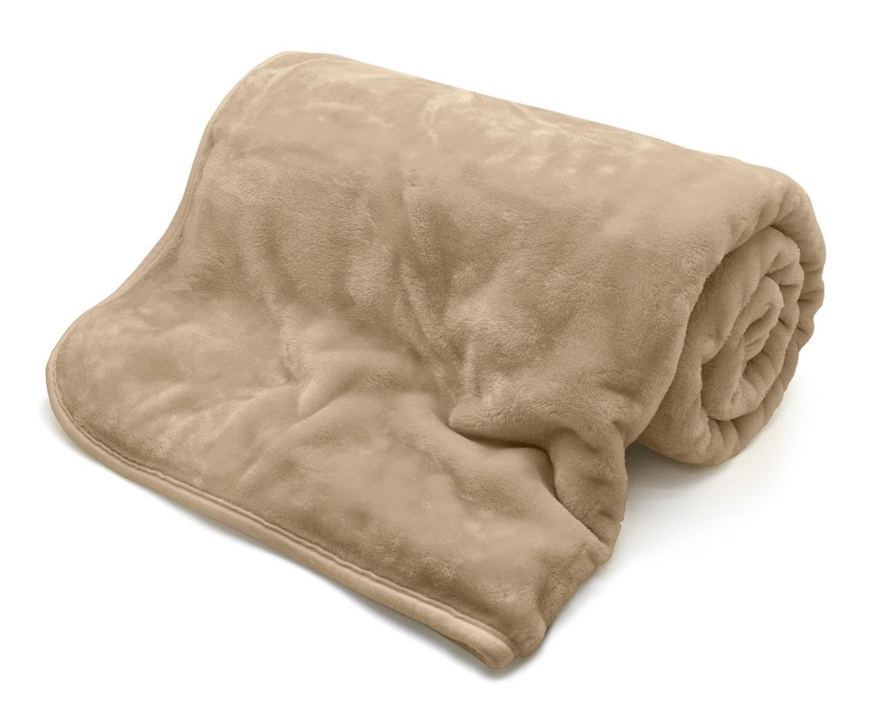 Kampala Hill Mink Blanket/Throw Beige 200 x 240cm