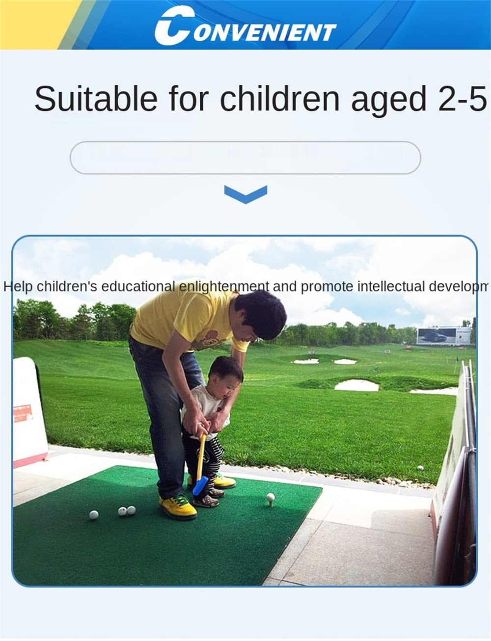 Putters de Golf para niños de 2 a 5 años | Putter de Entrenamiento para Principiantes (Rojo, 2 a 3 años)