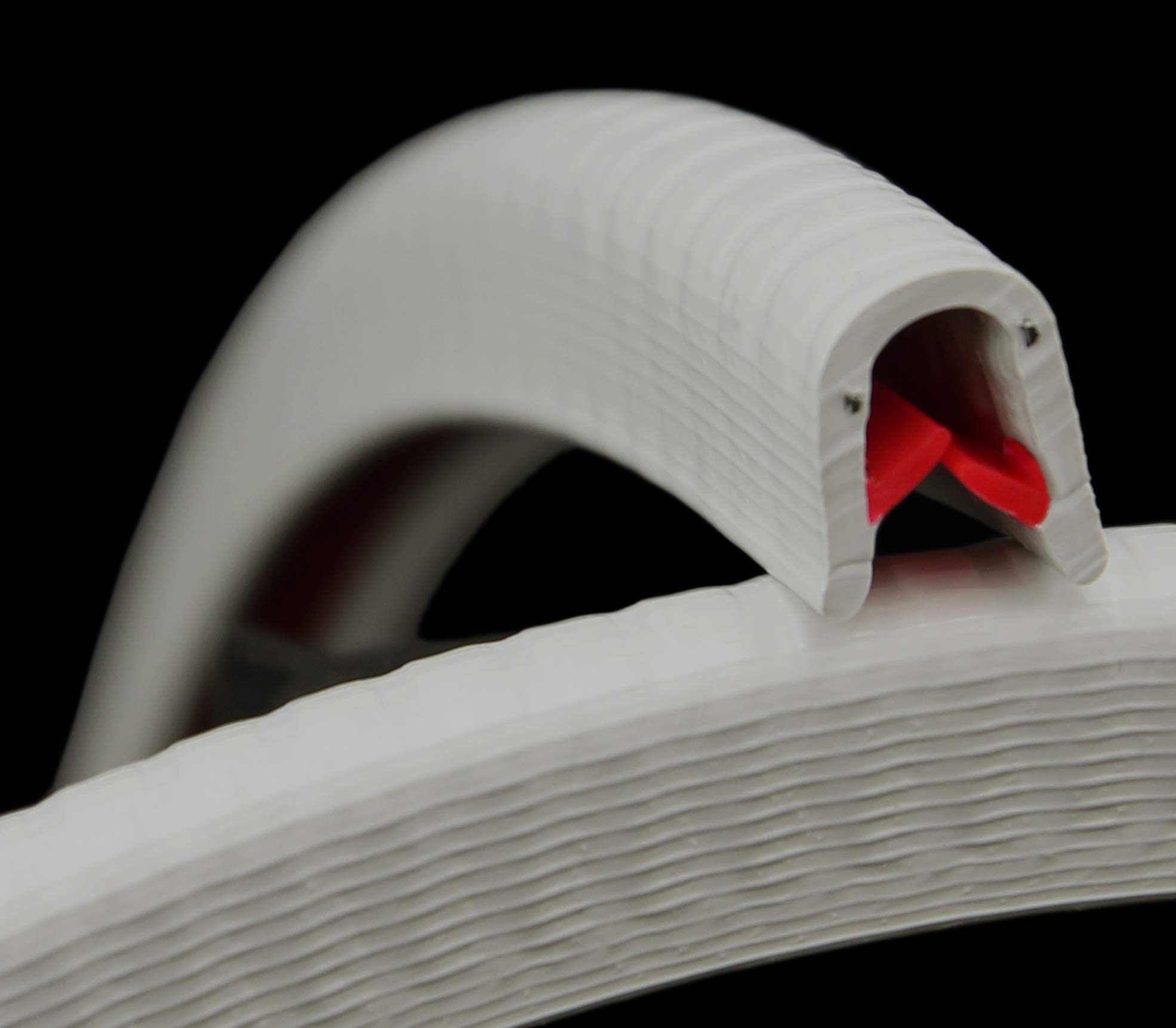 SMI-Kantenschutzprofil KS1-4HG für 1-4mm PVC mit Stahleinlage Hellgrau selbstklemmend ohne Kleber - Kantenschutz, Kederprofil, Kantenprofil, Kantenschutzleiste für Autotüren, Bleche (75 m)