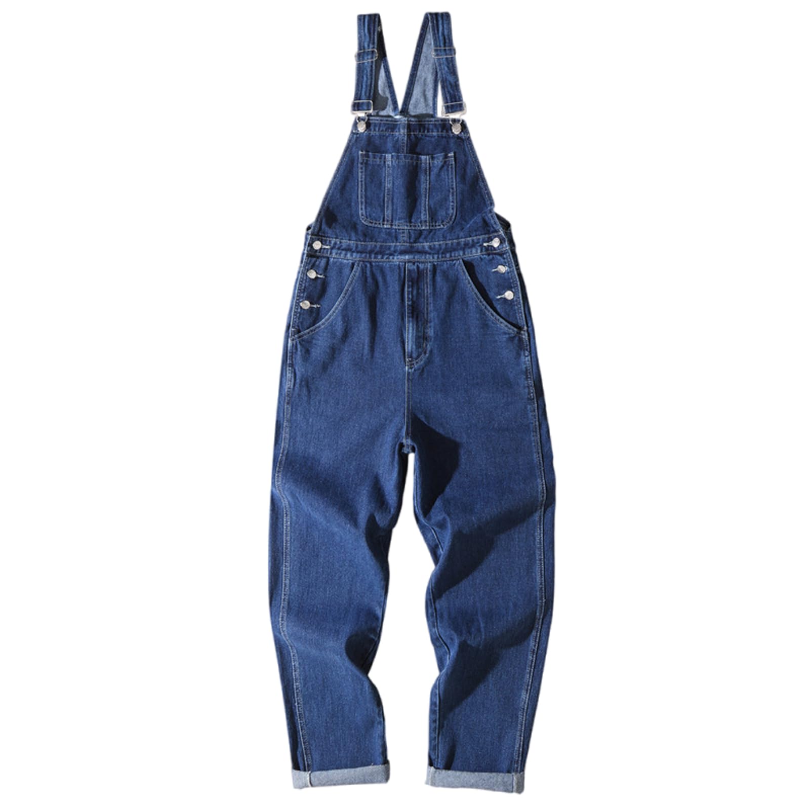 Monos Pantalones De Vaqueros Hombre,Overoles Vaqueros,Correa De Hombro Ajustable,con Botones En Los Lados,para Exteriores Casuales Fiestas Vacaciones Playa Vida Cotidiana