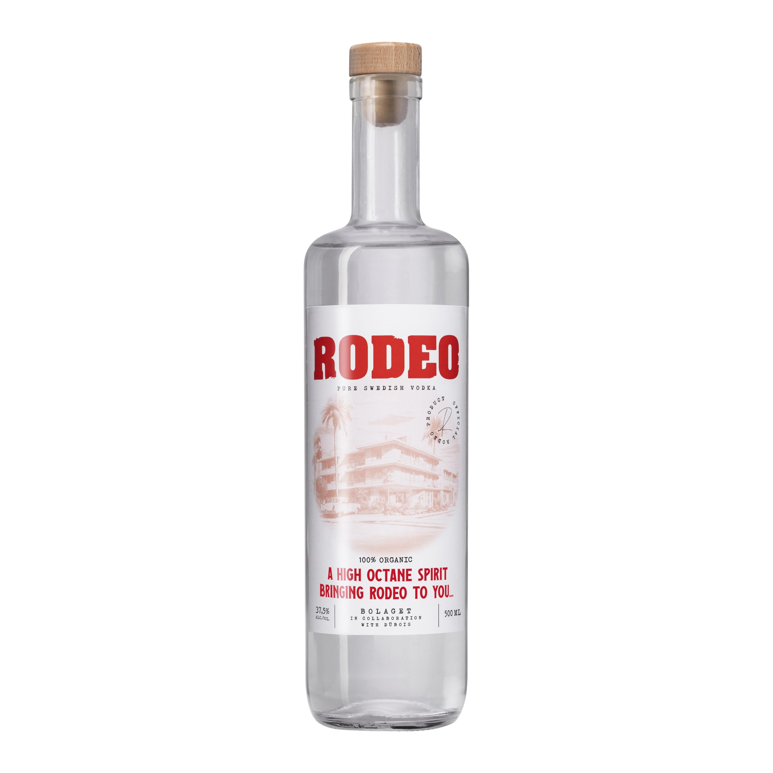 RODEO Pure Swedish Vodka | 100 % Ökologischer Premium-Wodka aus Schweden | Klarer Geschmack | Nachhaltig Produziert | 37,5 % Vol. | 500 ml