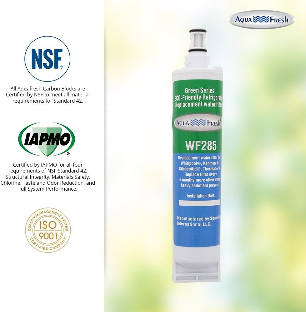 Aqua Fresh 4396508 Refrigerator Water Filter Replacement Compatible with 4396508, 4396510, EDR5RXD1, NLC240V, PNL240V, 4396508p, 4396510p, LC400V, NLC240V,46-9010, Filter 5 (1Pack)