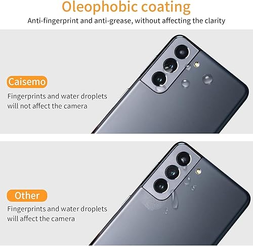 Miniatura 5 de Yoyamo Paquete de 3+3 protectores de pantalla para Samsung Galaxy S21 con 3 protectores de pantalla de vidrio templado y 3 protectores de lente de