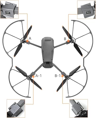 Miniatura 6 de Protector de hélice para DJI Mavic 3 Pro/Cine/Mavic 3 Classic Quick Release Prop Blade Guard para DJI Mavic 3 Series y Mavic 3E, Mavic 3T, Mavic 3M
