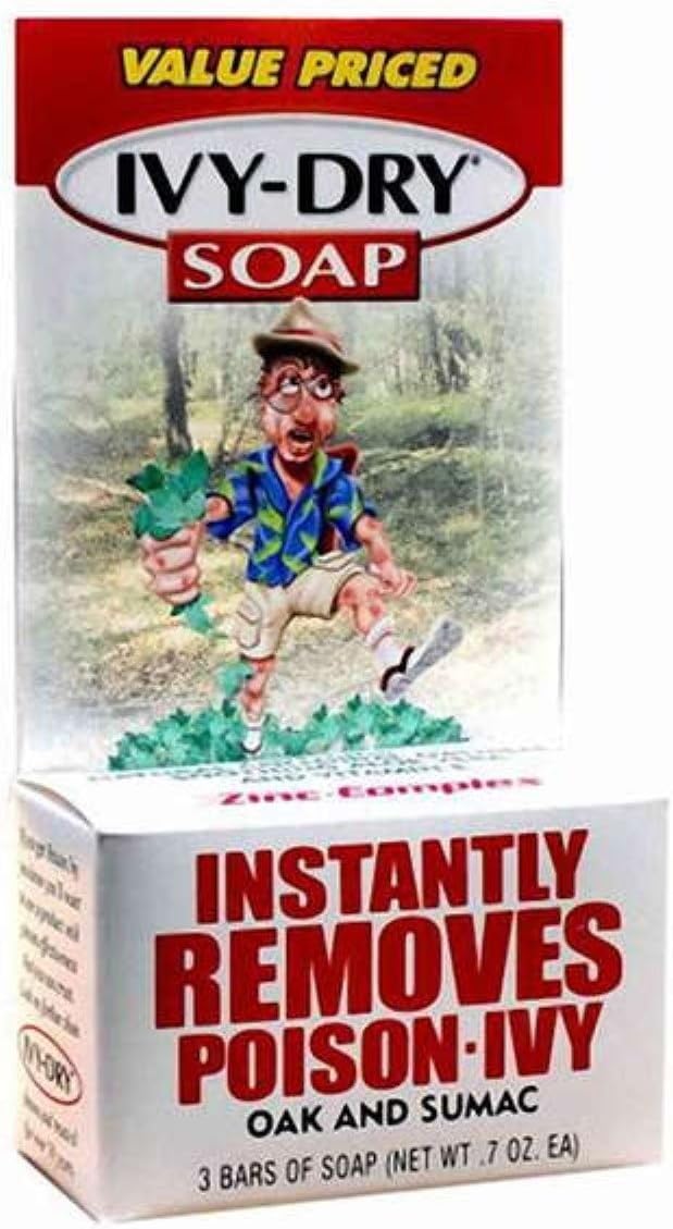 Ivy-dry Soap. Instantly Removes Poison-Ivy, Oak and Sumac. 3 Bars of Soap (0.7 Oz Each)