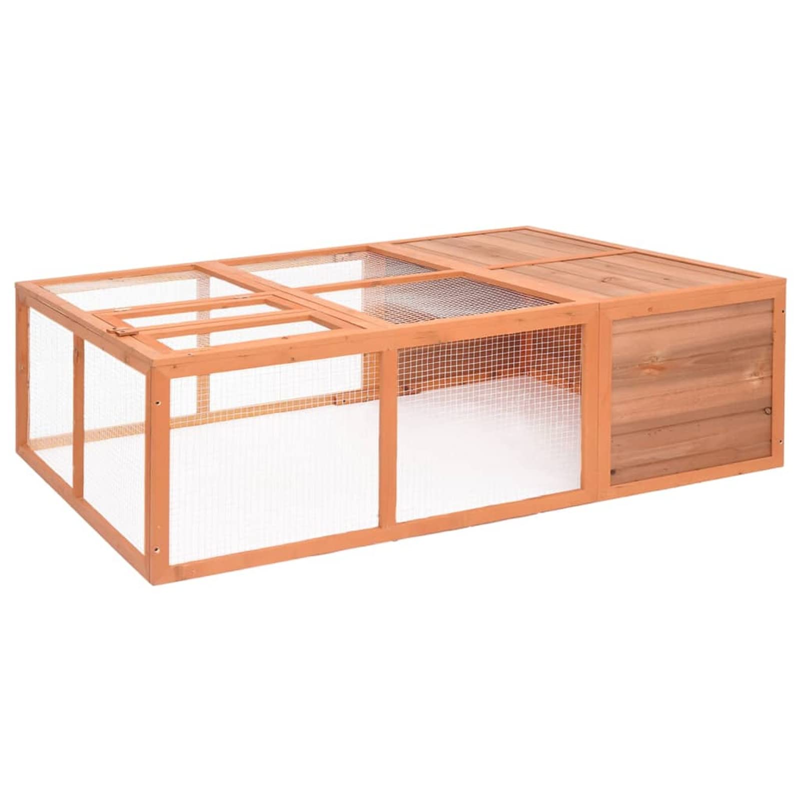 ZEYUAN Jaula de Animales de jardín, Jaulas para Conejos, Jaula Cobaya, Jaula Hamster, Jaula para Gatos, Jaula Chinchilla, Recinto para Conejos, Madera Maciza Abeto 150x100x50 cm
