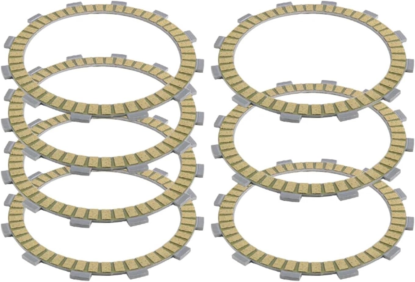 Clutch Friction Disc Plate Kit for VN400 Vulcan, ZL400, ZL600, and More - OEM Replacement 13088-1051, 13088-040, 13088-1133, 13088-0023