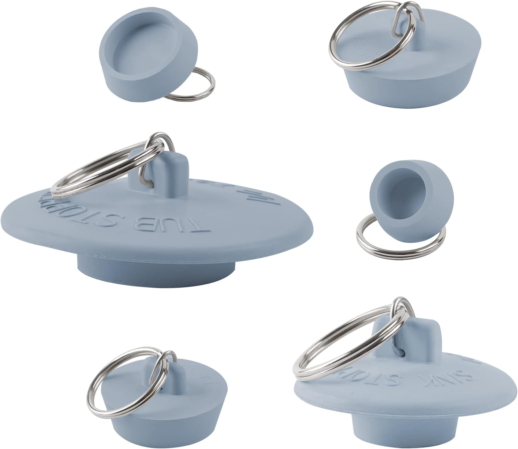 Amazon.com: 4 Pieces Drain Stopper Rubber Sink Stopper Drain Plug with ...