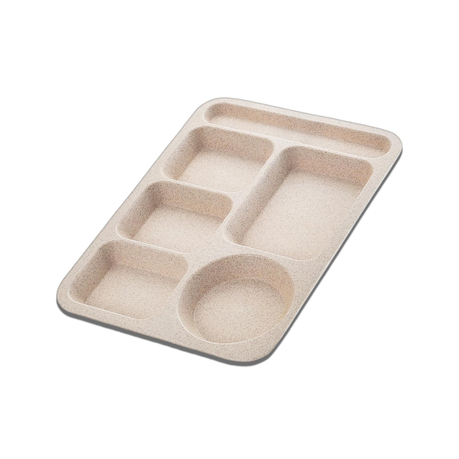 Lot De 4 Grandes Assiettes Divisées En Paille De Blé De 30,5