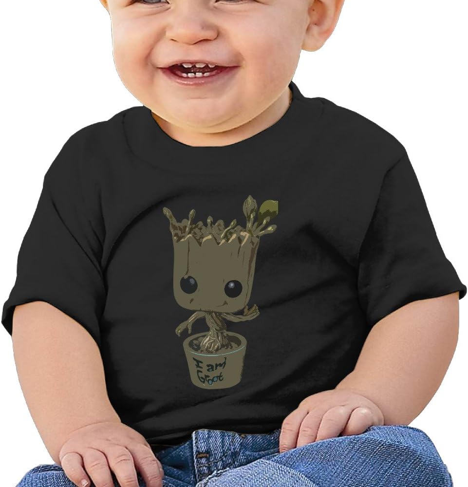 Nubia Newborn Baby Guardians Baby Groot Short-Sleeve Tee White
