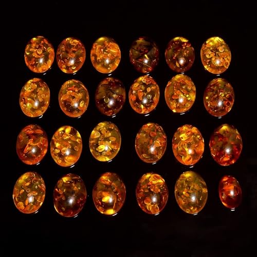 Damru™ 100 Cts (3 To 5 Pcs) Baltic Amber Natural Flat Back Mix A+ Quality Loose Cabochon For Jewelry Making, Wire Wrapping, Diy, Healing Rings Crystals, Pendants, Wedding Gift #TOP1