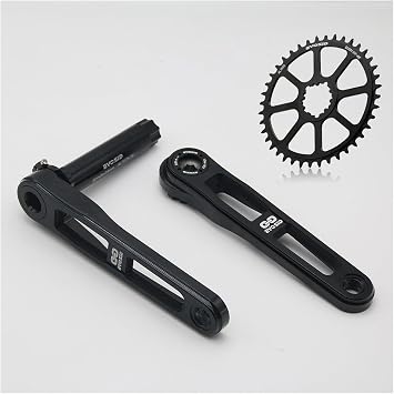 Road Bike Crankset Single Chainring 40T 42T 44T 46T 48T Hollow Integrated Ultralight Crank Arm Set 165mm 170mm 175mm for 8s 9s 10s 11s 12s