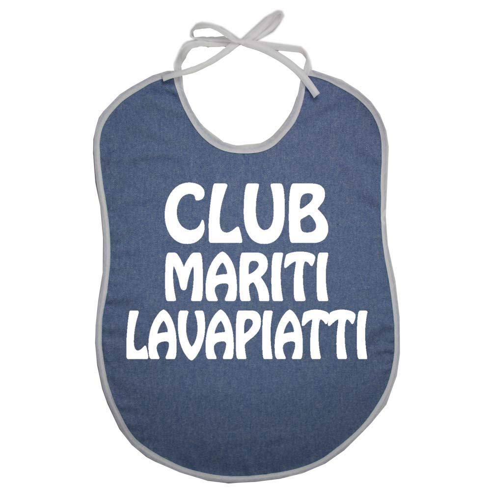 Śliniaczek dla dorosłych z zabawnymi zwrotami - śliniak cm.45X60 z transferem - Made in Italy, dowcipny, imprezy, kolacje, kuchnia, kuchnia, szef kuchni (BRUCH) (CLUB MARITI)