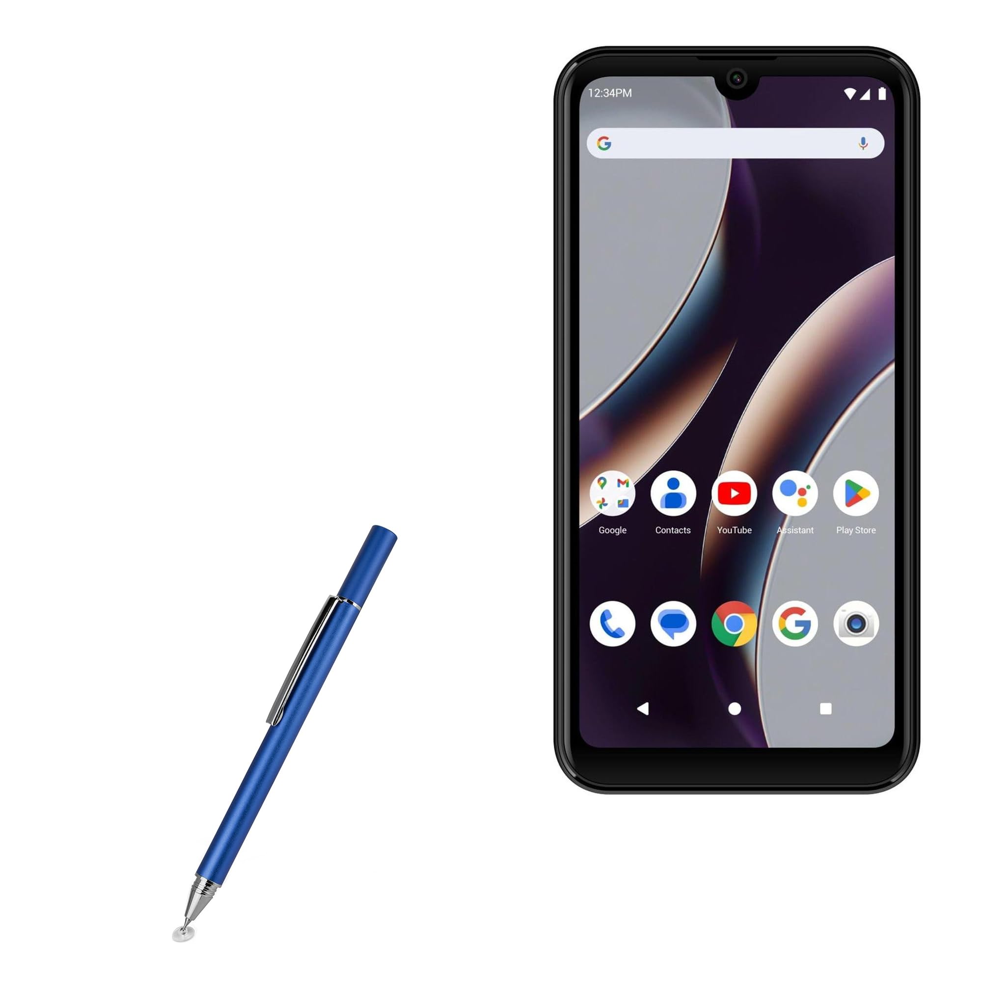 BoxWave Stylus Pen Compatible with BLU G33 - FineTouch Capacitive Stylus, Super Precise Stylus Pen - Lunar Blue