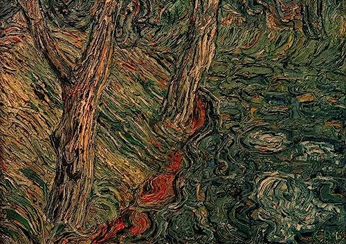 Toile Arbres au bord de la rivière Christian Rohlfs - Impression haut de gamme 60x90