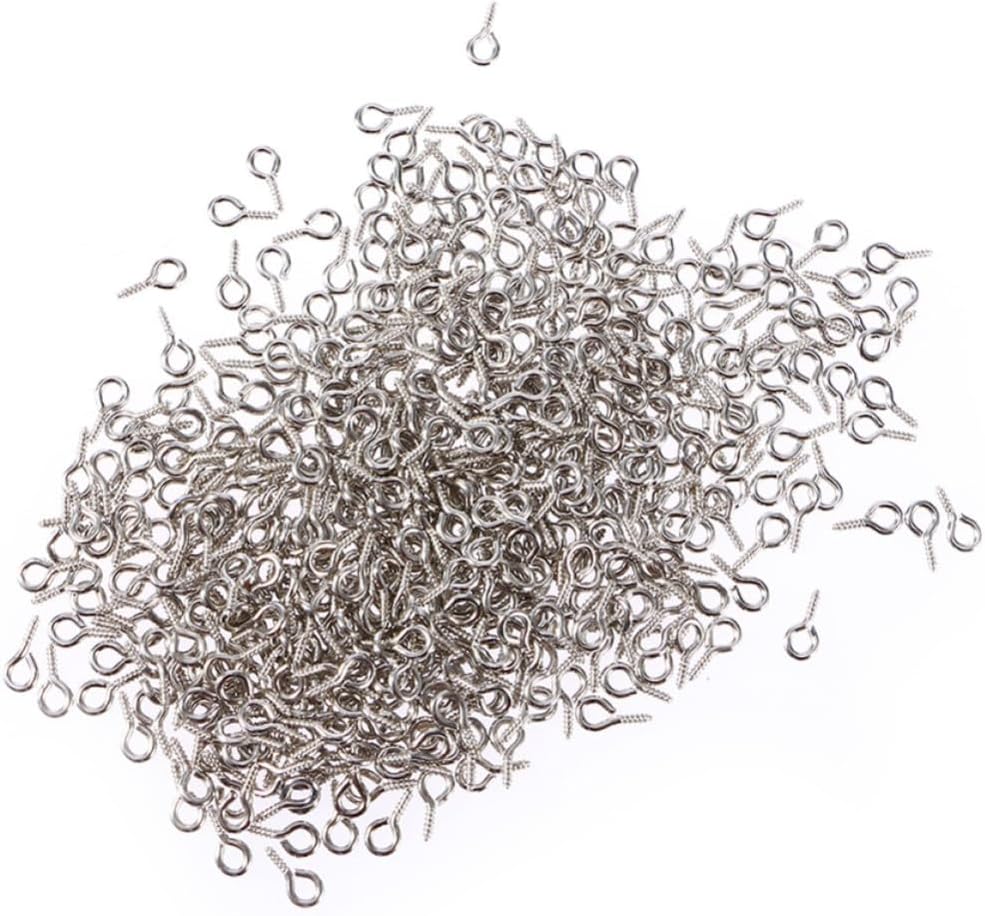 300pcs Screw Eye Pins 10mm Pack for DIY Jewelry Accessory