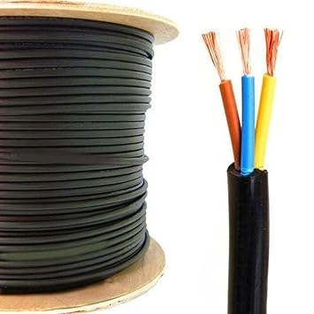Lapras ( Stock Clearance 12 Years Warranty on Quality ) 3 core round copper wires and cables 1.5mm for domestic and industrial electric connections (Colour May Vary) 100 Meter
