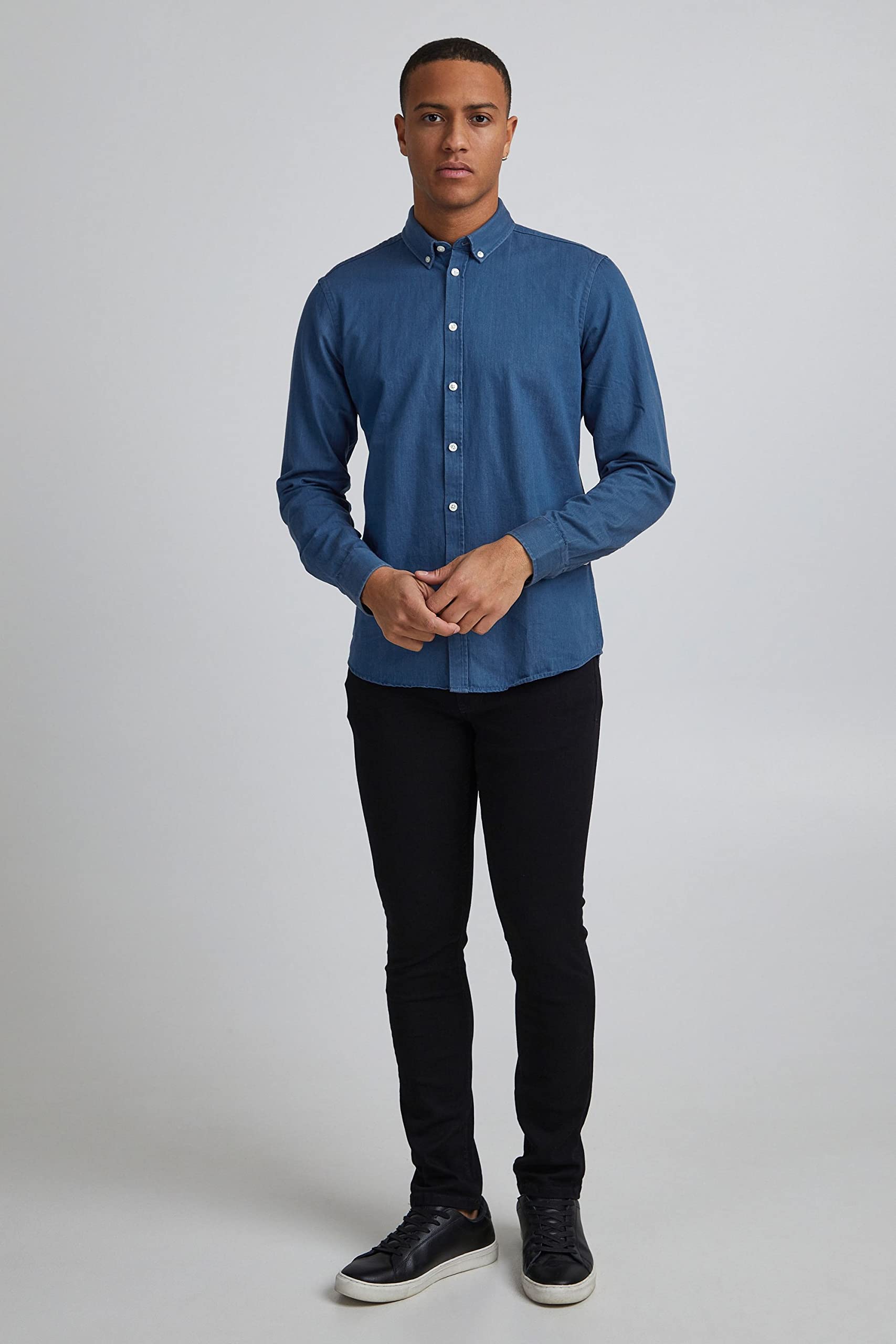 CASUAL FRIDAY CFAnton Herren Jeanshemd Langarmhemd Freizeithemd