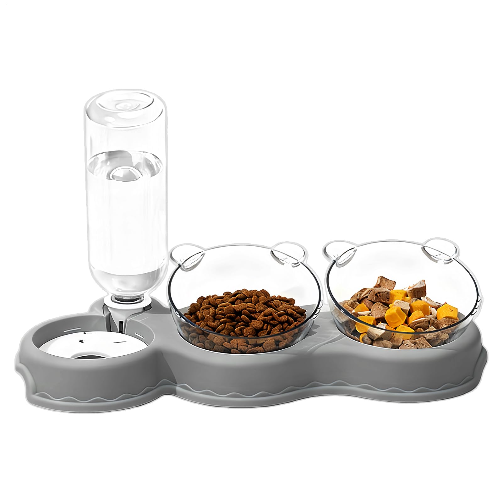 Cuencos para Comida De Gato - Bebedero Automático con Botella Integrada,Dispensador De Agua con Diseño Antifrustración | para Todas Las Razas Mascotas Pequeñas Hogar Viajes Largos Uso Diario Terraza