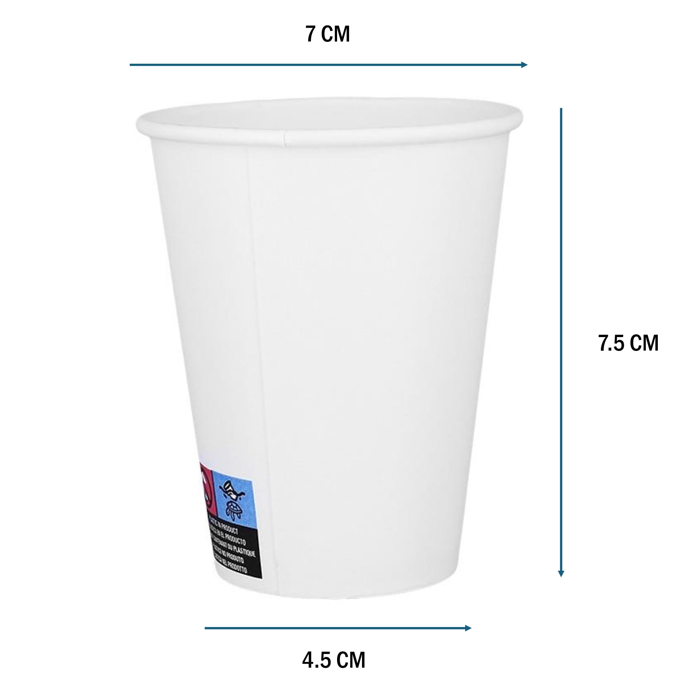 BORNOVA Gobelets Lot de 3000 en Carton, 6 oz (180 ml) Gobelets en Papier biodégradables écologiques jetables pour Eau Chaude Froide Ce lot inclut des agitateurs en bois pratiques
