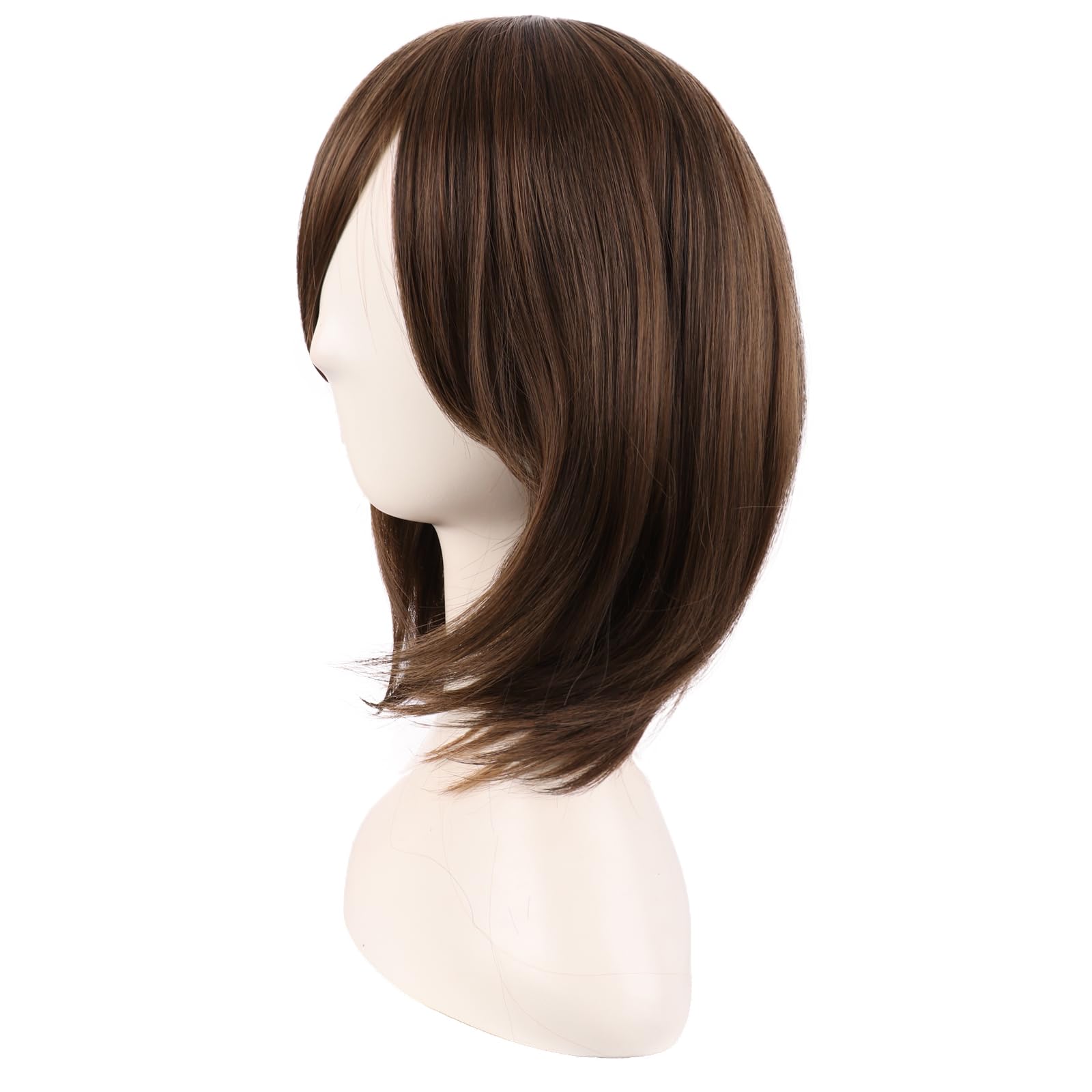 MapofBeauty 14 Inch /35 cm Female Models Medium Length Straight Hair Cosplay Bob Wig (Brown), 21.5 inches - Image 2