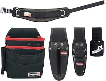 MARVEL - marvel 腰袋　安全帯用ベルト　腰道具セット マーベル ワークポジショニング用ベルトセット MAT-80BSETEA-R