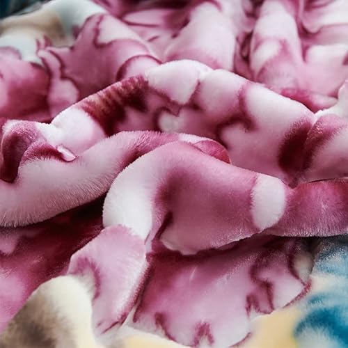 Miniatura 6 de Manta de vellón de felpa, tamaño individual de 60 x 80 pulgadas, 4.4 libras, manta pesada de visón estilo coreano, sedosa suave y cálida, 2 capas