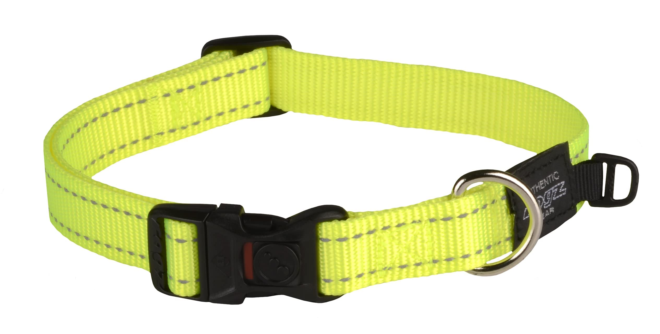 Reflective Dog Collar for Large Dogs, Adjustable from 13-22 inches, Yellow
