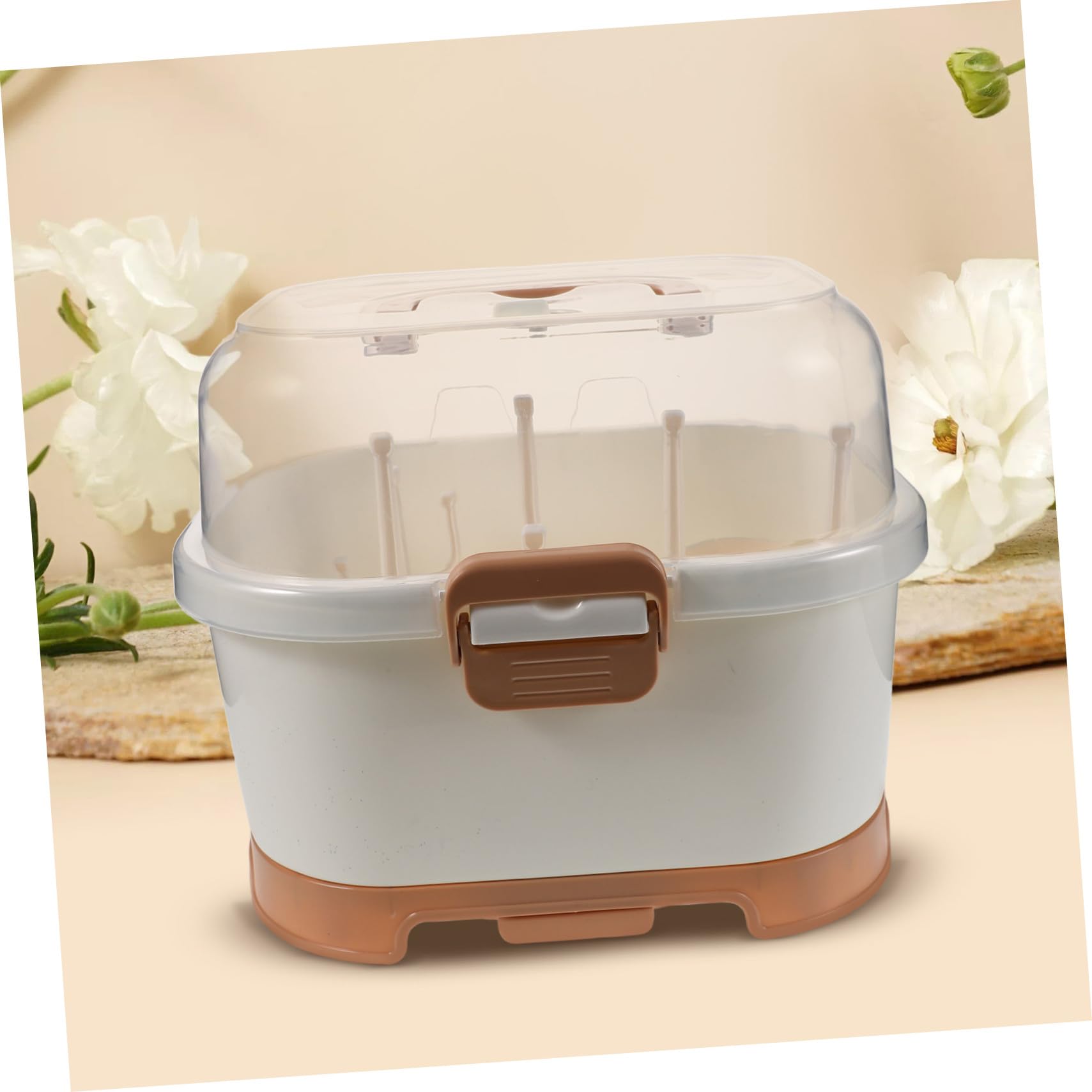 HANABASS Compatto con Organizer e Scolabiberon Portatile per Cucina e Contenitore Resistente per Essenziali Alimentazione Bebè
