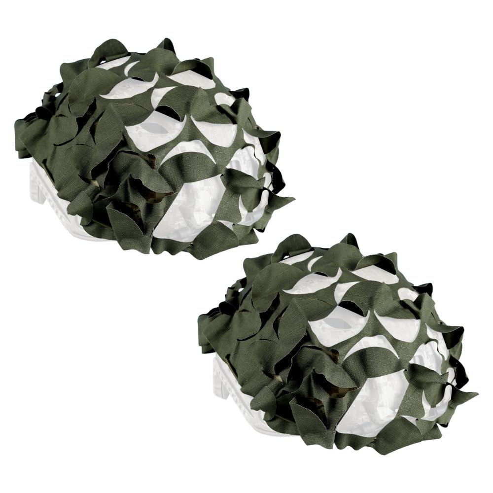 Helmet Covers, 1/ 2Pcs Sport Helmet Clothes Adjustable Multi Helmet Meshes for Paintball Hunting Shooting