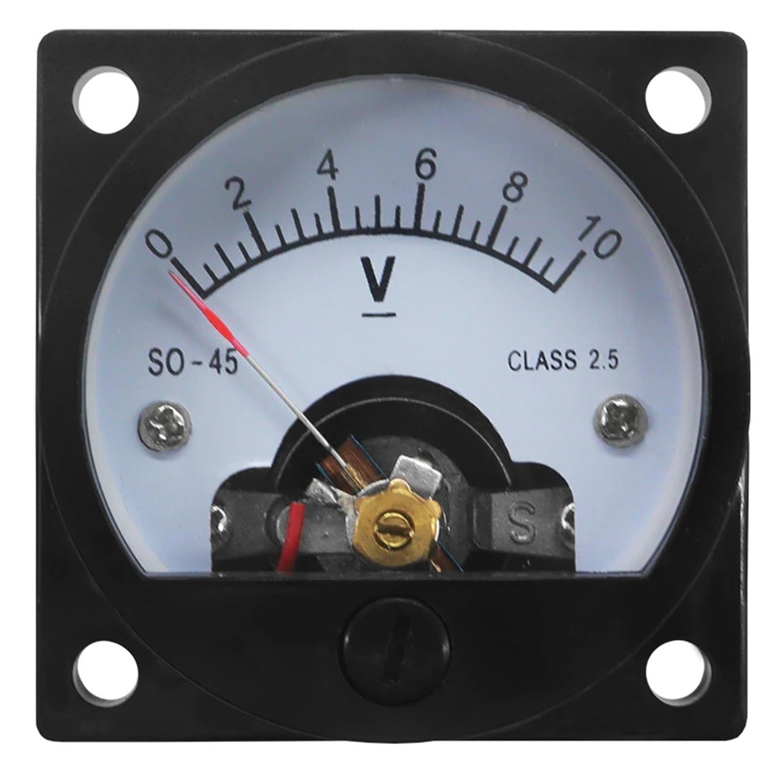 Compteur de tension analogique 30V SO45-V carré pour tableau