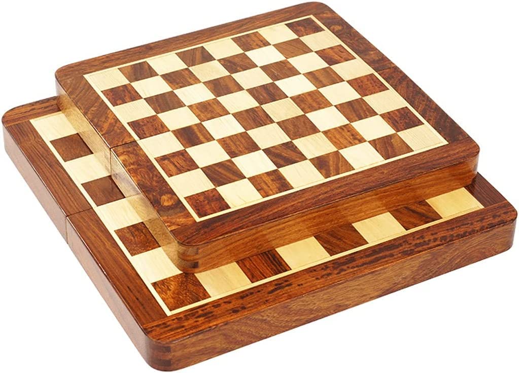 Szachownica Zestaw Do Gry Składana Gra Planszowa Szachy Drewniany Zestaw Z Magnetycznymi Szachami I Drewnianą Szachownicą Z Silnym Magnetyzmem Szachy MięDzynarodowe (Size : 25x25x2cm)