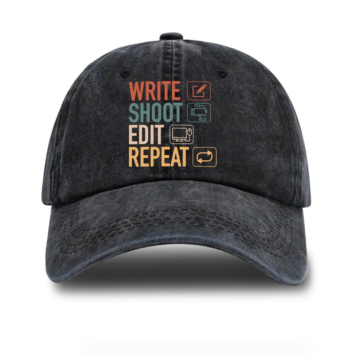 Humor Saying Adjustable Washed Cotton Baseball Cap, Funny Retro Trucker Hat Gift for Men Women Dad Husband Coworker