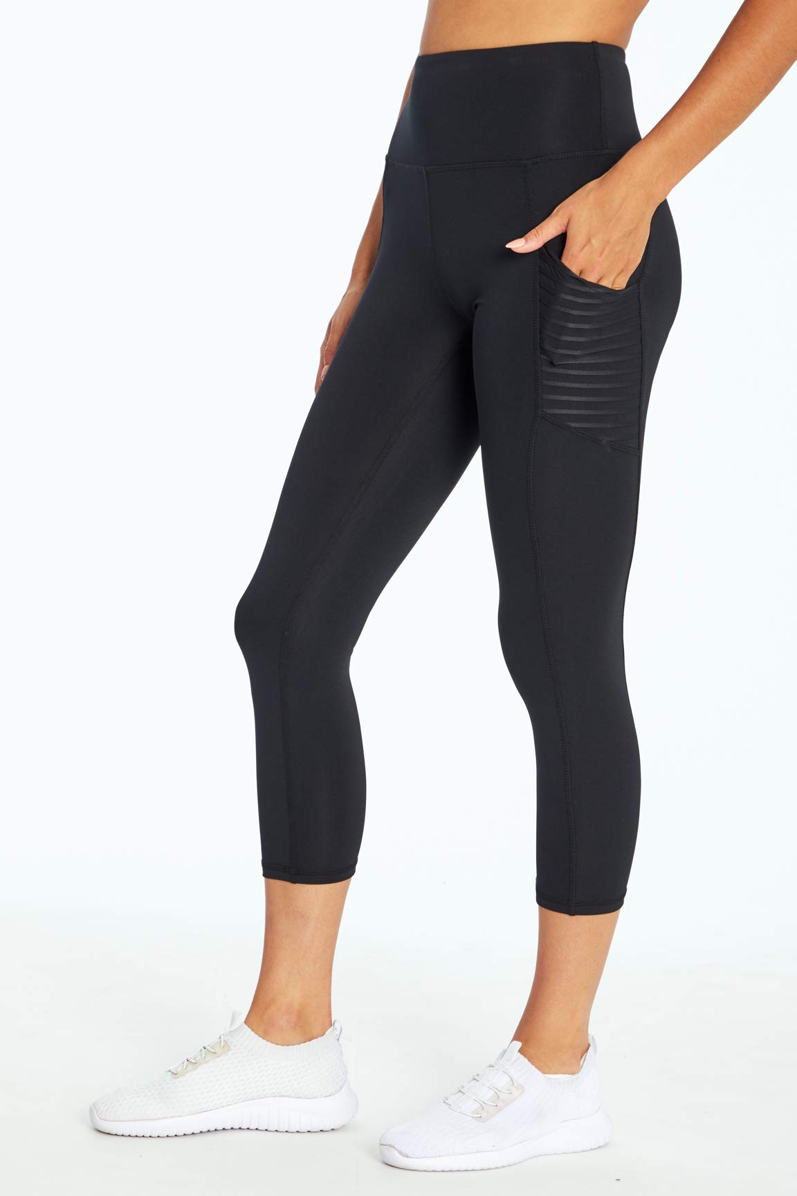 Bally Total Fitness Womens Dana High Rise Mid Calf Pocket