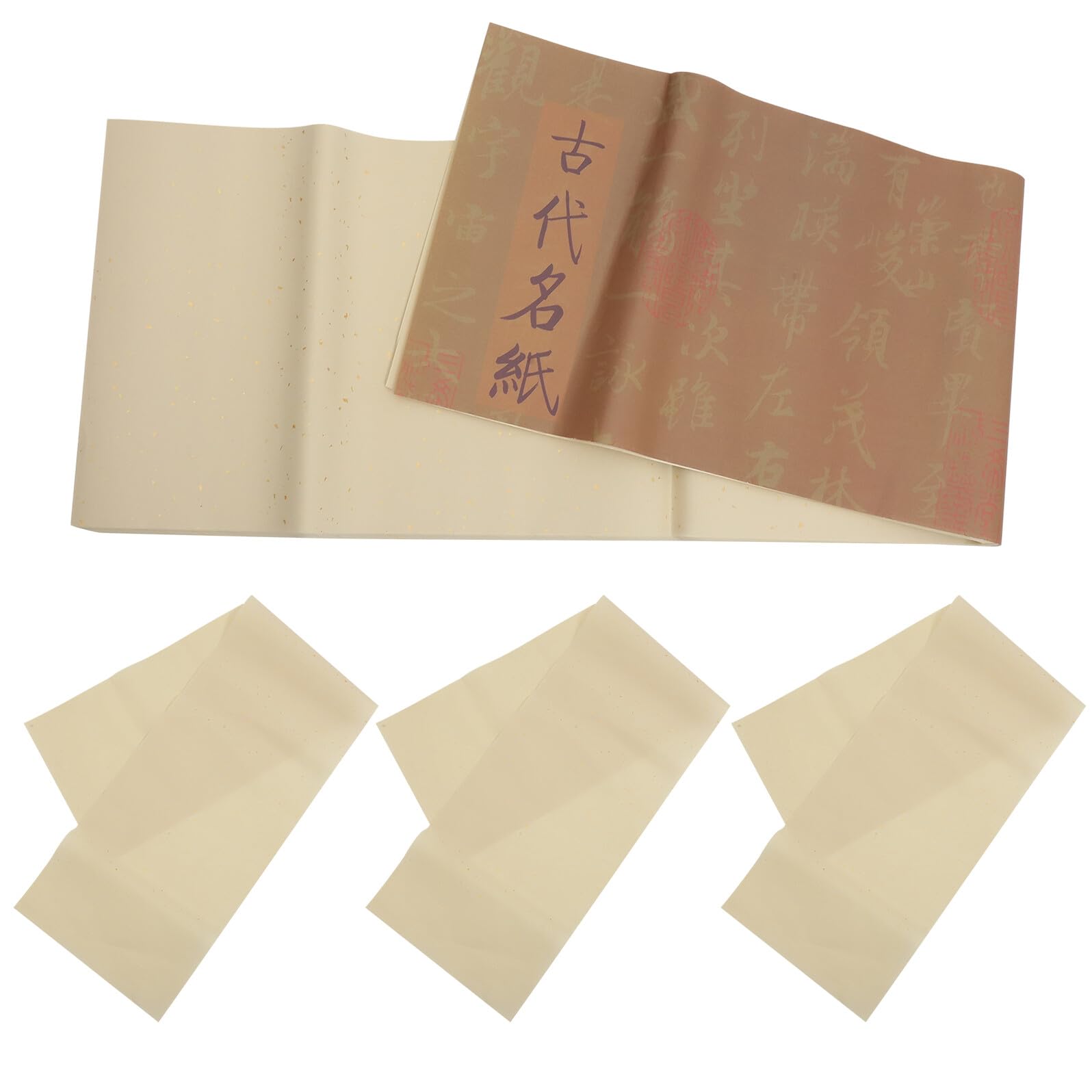 ULTECHNOVO 50 Stück Dickes Reispapier zum Malen und Schreiben Chinesisches Kalligraphiepapier Halbfestes Saugfähiges Malpapier für Pinselzeichnungen und Bastelarbeiten