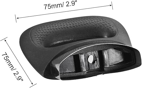 Miniatura 2 de MECCANIXITY Mango lateral de repuesto para sartén de acero inoxidable, mango de olla de freír, color negro, plateado, 2.953 x 2.953 in, paquete de 4